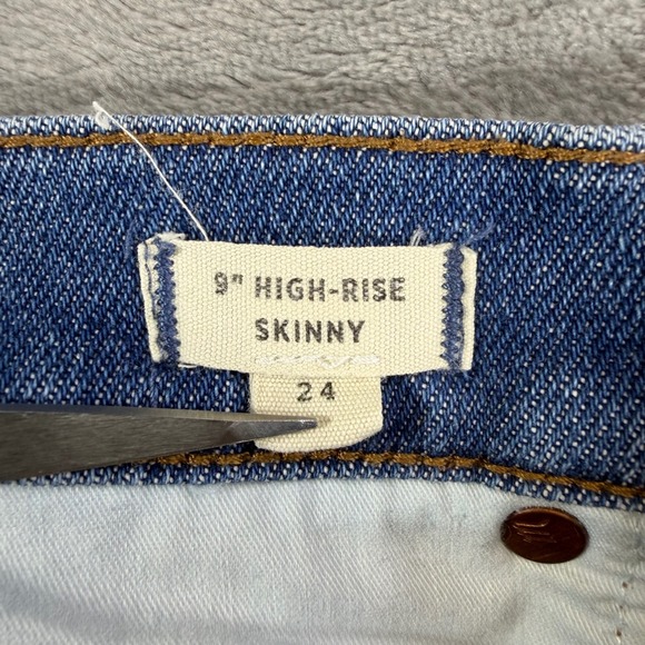 Madewell High Rise Skinny Jeans Women's Size 24 Blue Denim Pants - Picture 4 of 8